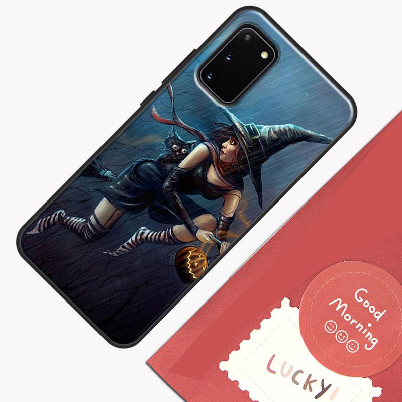 Mondhexe Horror Handyhülle Für Samsung Galaxy S25 S26 Ultra S20 S21 S22 S23 S24 Plus S9 S10 S25 FE Abdeckung Schale