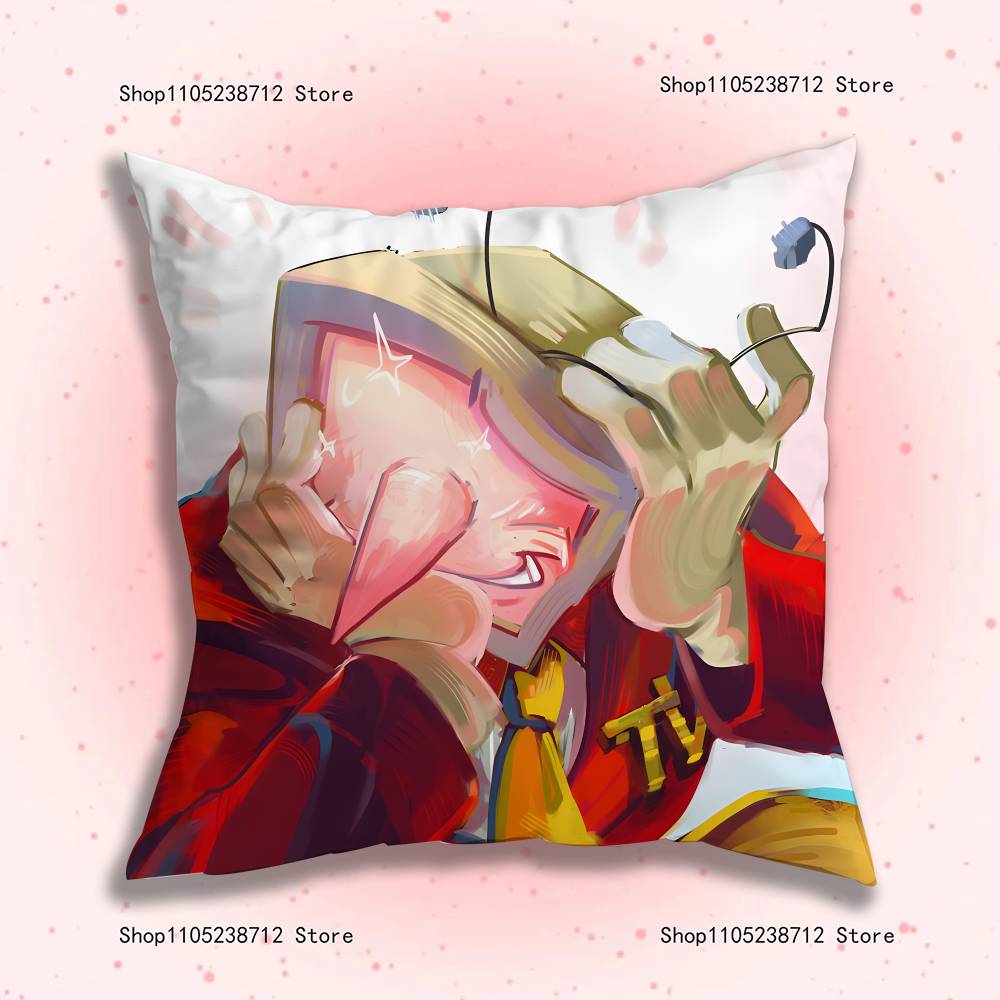 Мультяшная Игра D-Deltarunes T-Tenna Наволочка Плюшевая Ткань Мягкая Наволочка Двусторонний Принт Подушка для Дивана Покрывало 12x12Inch