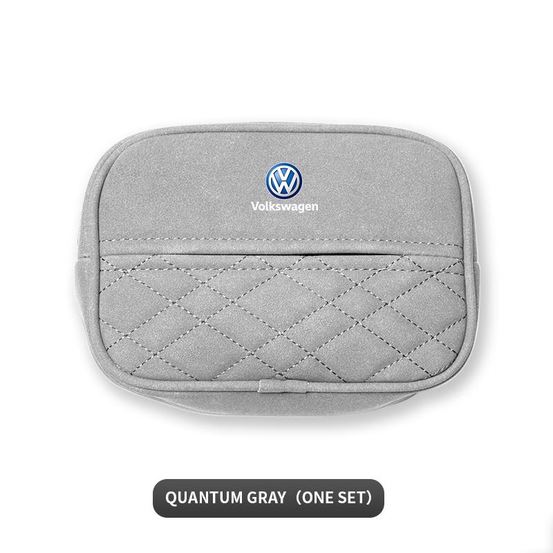 W151Car Tissue Box Car Interior Accessories For Volkswagen Golf Passat B6 Amarok T5 Tiguan Leather Tissue Storage Bag Kleenex Case