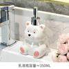Ceramic teddy bear hand sanitizer press bottle  bathroom shampoo and shower gel dispenser bottle bathroom  soap dispenser
