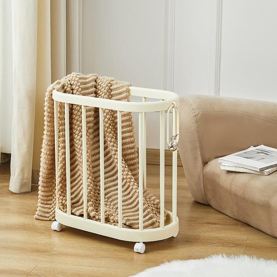 Dirty Clothes Basket with Wheels Large Capacity Moisture-Proof Versatile Slim Clothes Hamper Organizer with Sturdy Metal Frame