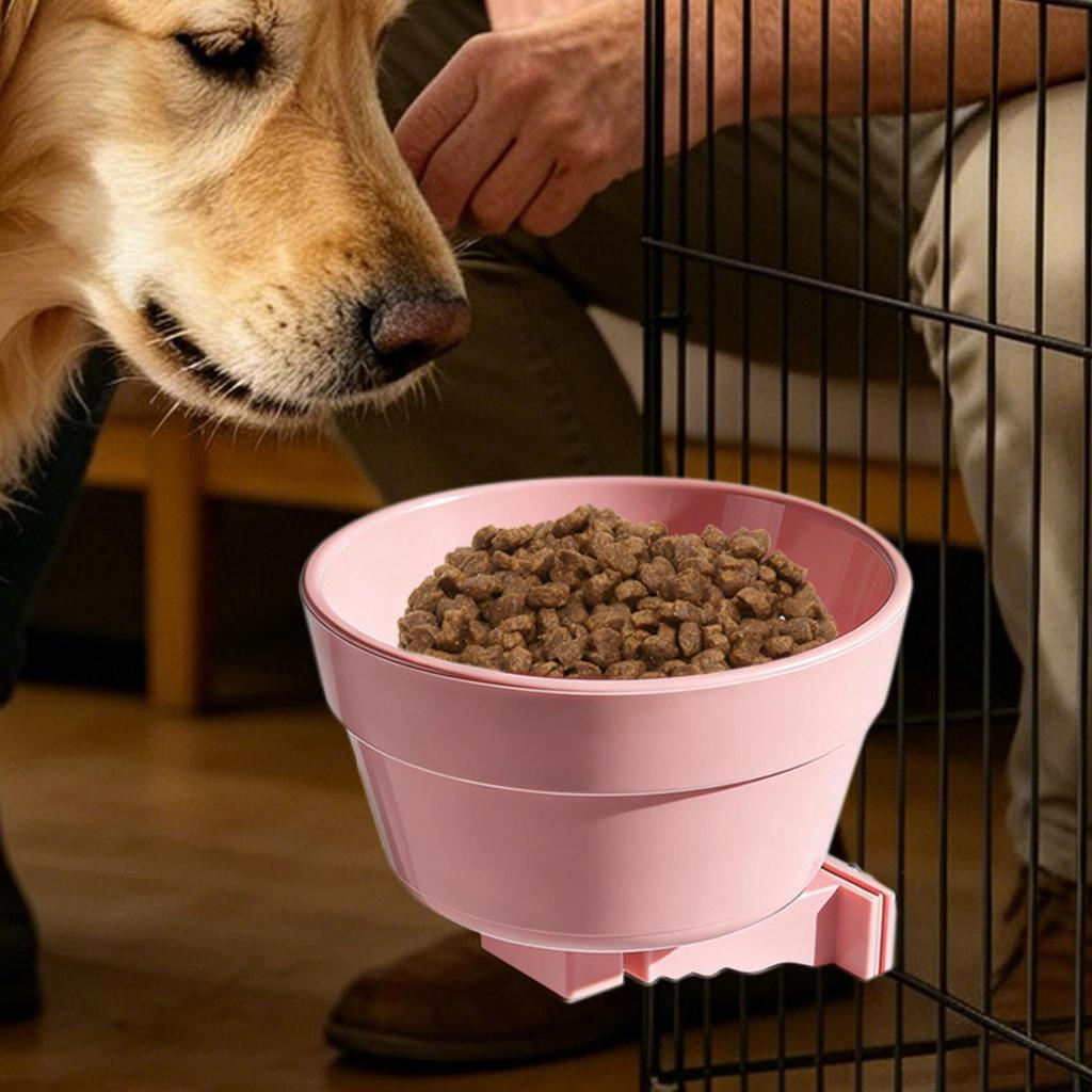 Pet hanging dog bowl Cat bowl Food bowl anti-upset hanging cage Fixed water bowl fence Drinking Bowls Food Dish Pet supplies