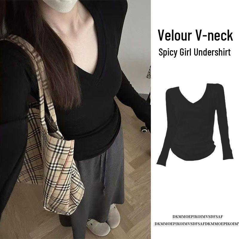 

Блузка с открытыми плечами и длинными рукавами, облегающая фигуру, для осени/зимы L 105-120 lbs