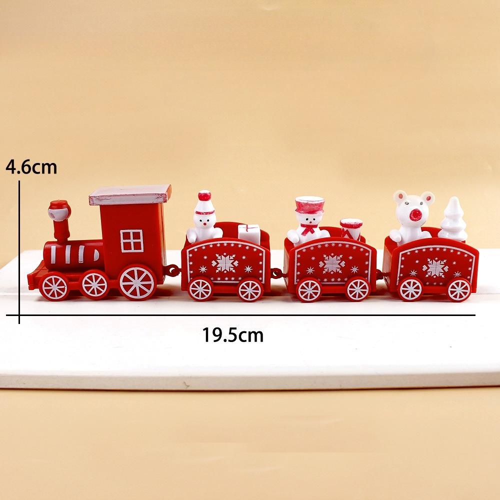 Merry Christmas Plastic Train Decorations for Home 2026 Xmas Ornament Navidad Noel Gifts New Year 2026 Gifts Holiday Decor