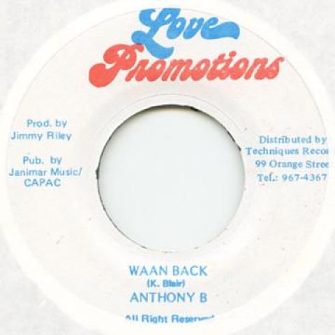 7inch Record ANTHONY B - Waan Back Love Promotions 1997 Jamaica Reggae, Ska & Dub