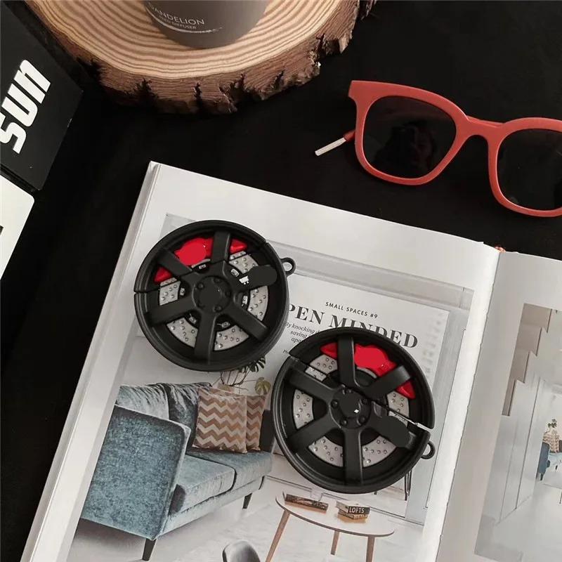3D Car Wheel Cover for AirPods 4 Case 2024 Soft Silicone Cartoon Wireless Earphone Case for AirPods Pro 2 Cover Charging Box