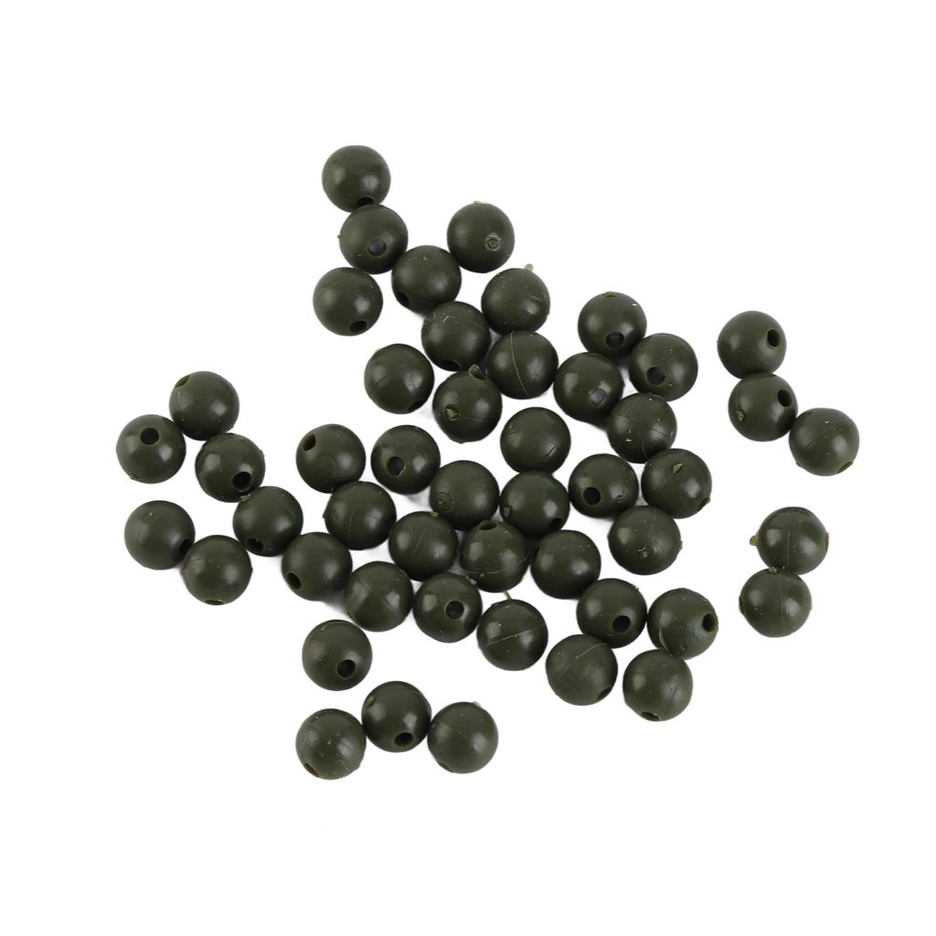 50pcs Carp Fishing Beads Diameter 6mm Soft Carp Fishing Rig Beads Carp Fishing Accessories