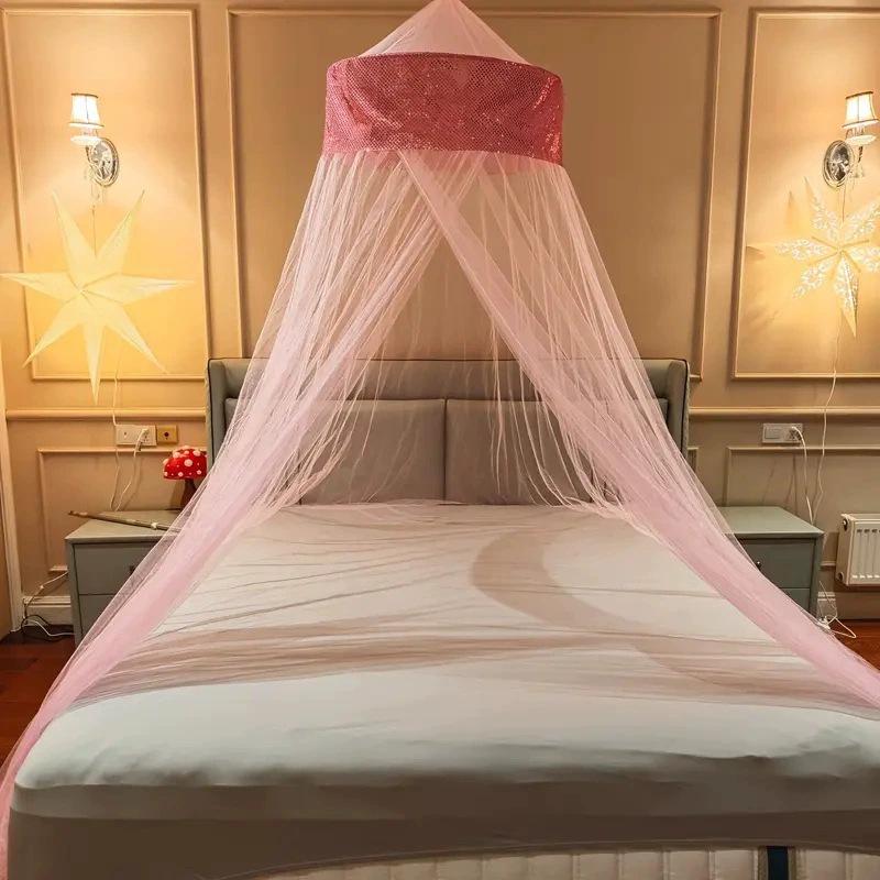 Single Bed Hanging Dome Mosquito Net Installation-free and Convenient Indoor Tent Encryption Net Insect-proof Mosquito-proof