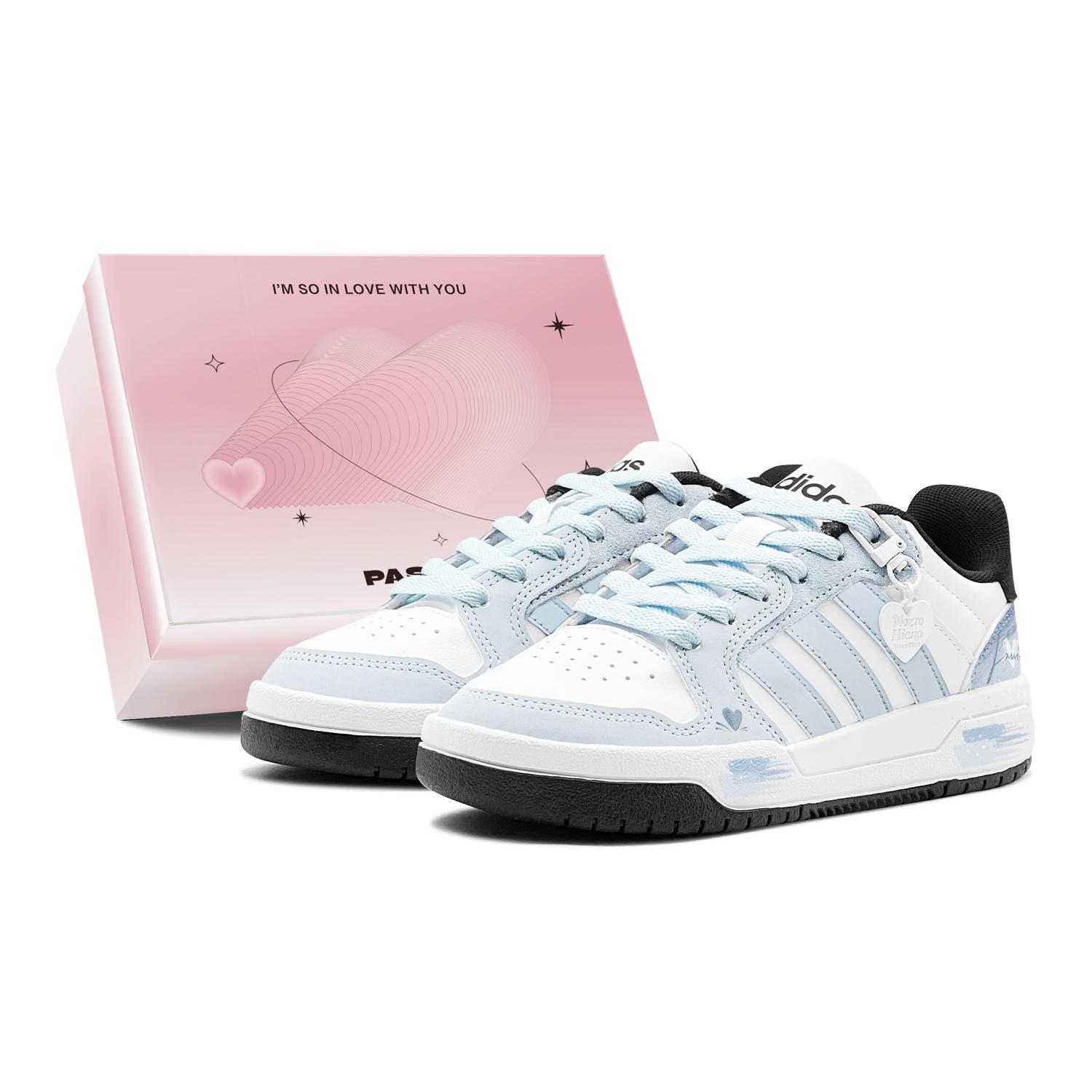 

Adidas ENTRAP Couple s, Romantic Treats, Ice Blue Love Words, Heart, Refreshing, Creative Fashion Low top JQ3923(TeamS2-S-BOX) 45⅓