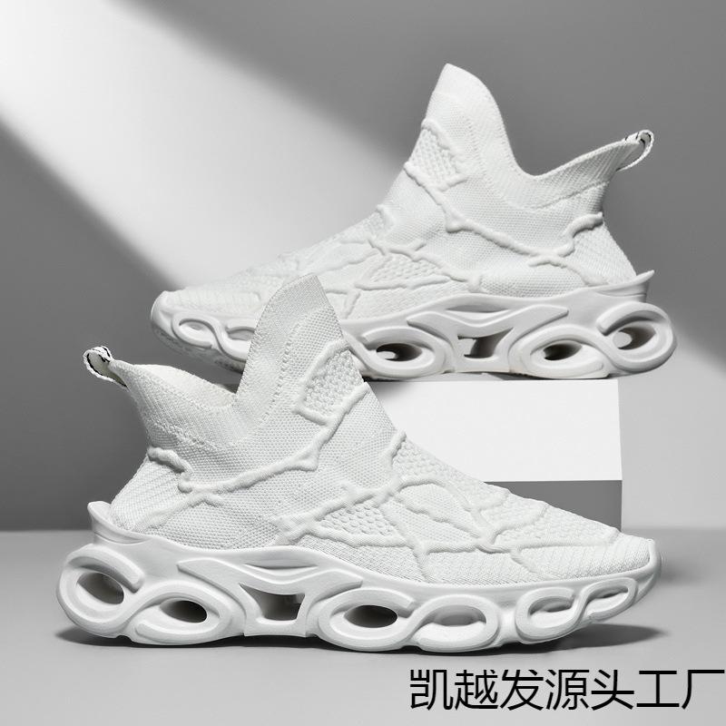 Men's shoes new breathable autumn flying woven blade socks shoes versatile sports leisure lazy shoes men