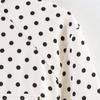 2026 spring new product European and American cross-border women's clothing street fashion polka dot belt long-sleeved top w107 8898