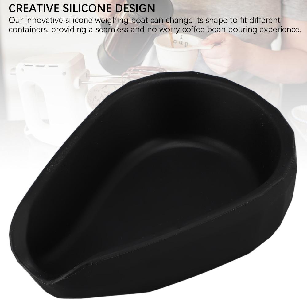 Food Grade Silicone Coffee Bean Dosing Cup Black Single Dosing Tray  For Coffee Beans