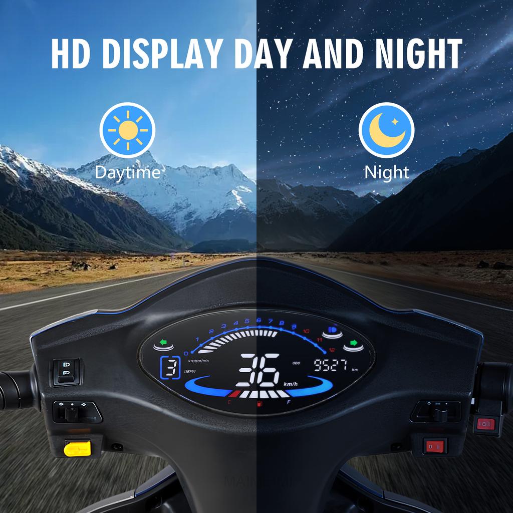 LED Digitales Motorrad-Tachometer Drehzahlmesser Armaturenbrett Für Honda Biz100 Biz125 C100 Brasilien Armaturenbrett Tachometer Kilometerzähler Geschwindigkeitsmesser