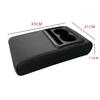 Auto Center Console Armrest Cushion With 2 Cup Holder PU Leather Armrest Pad Portable Car Amrest Pillow Cover Height Pad