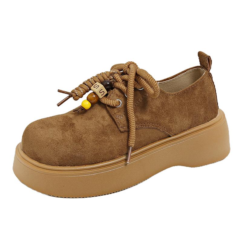 

Новые женские лоферы слипоны на толстой платформе из мягкой кожи, повседневная обувь, легко надевать, удобная обувь 40 верблюд