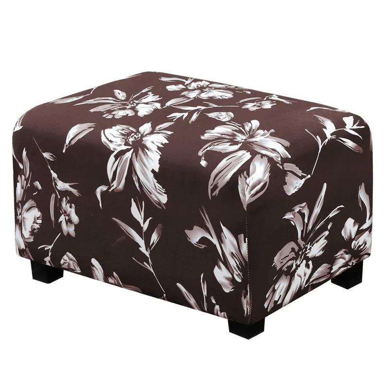 

Чехлы для пуфов, прямоугольные, суперэластичные, чехлы для диванов, подставки для ног, защитные чехлы, мягкие, толстые, упругие Large коричневый