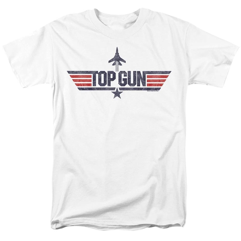 Top Gun - Logo White - Unisex Short Sleeve Children s T-shirt - White 130