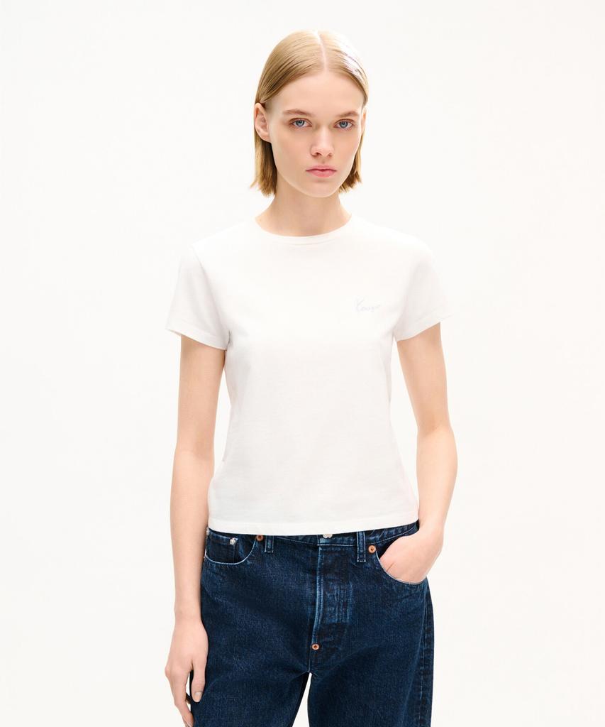 KENZO Women'S Gatz Kenzo Signature Classic T-Shirt_K263Awt403Whx