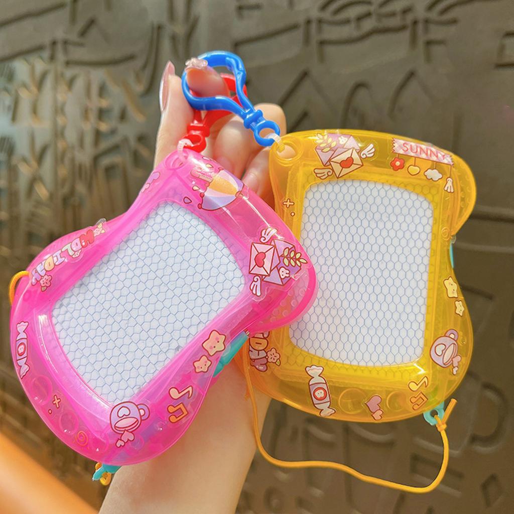 Magnetic Drawing Boards Detachable Key Rings Travel Size Doodle Toys Plastic Texture Drawing Pads Present for Kids