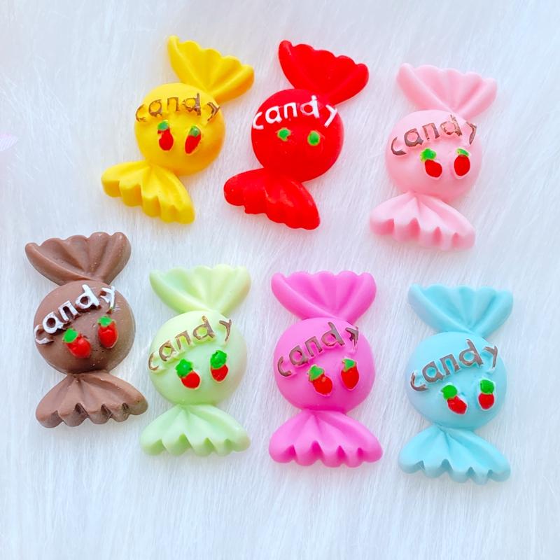 10 Stück Neue Gemischte Süße Cartoon Süßigkeiten Flache Rückseite Harz Scrapbooking DIY Schmuck Handwerk Dekoration Zubehör
