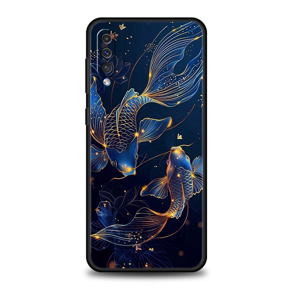 Goldfish Swimming Phone Case for Samsung Galaxy A56 A36 A26 A16 A34 A24 A42 A22 A20 A12 A40 A30 A10 5G Soft TPU Cover Shell Bags