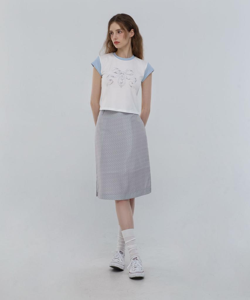 Chix Check Midi Skirt Light Purple