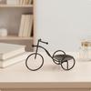 Cycle Candle Holder Decorative Tray Stand Rustic for Coffee Table Black