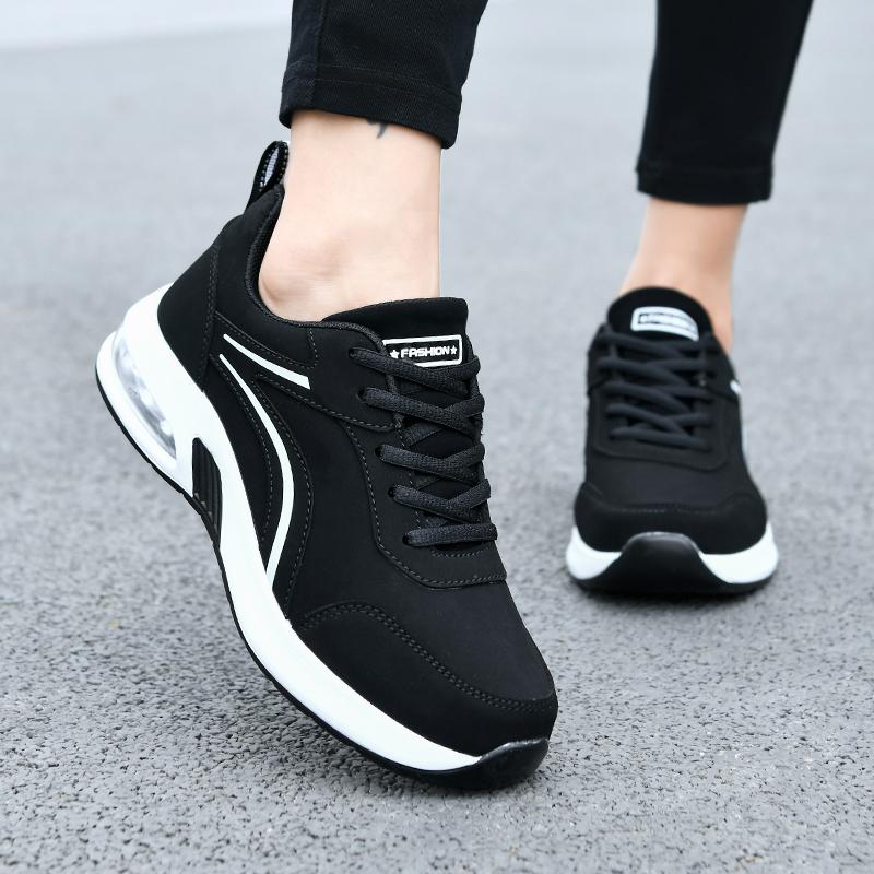 Autumn New Sports Shoes Air Cushion Running Shoes Leather Surface Casual Shoes Sports Running Shoes