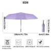 24 Bone Fully Automatic Umbrella Large, Black Rubber Sunshade Umbrella, Sun Protection Umbrella, Folding Sunny Umbrella.zwq
