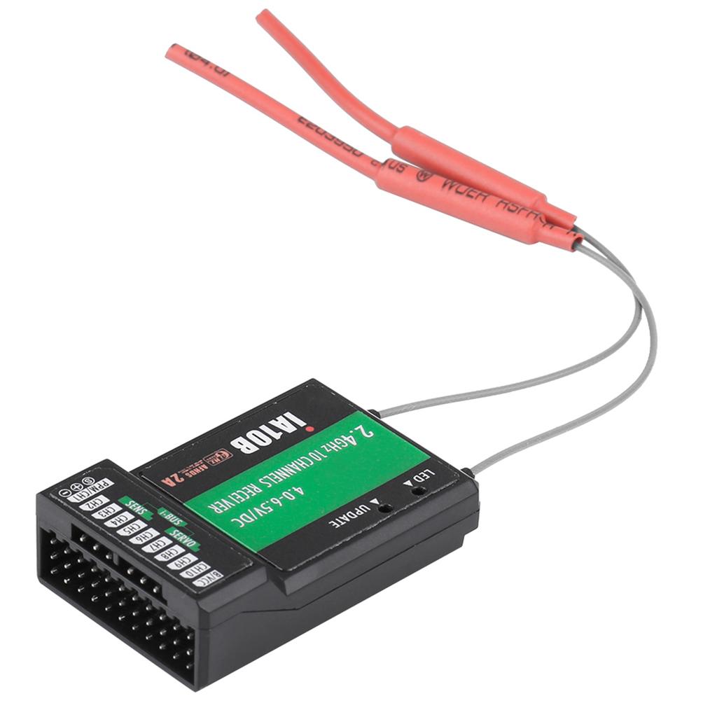 FS IA10B 2.4 Channel Receiver with PPM Output and iBus Port for RC Helicopters Drones and Airplanes