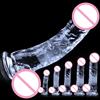 Realistic Soft Dildo for Women Beginner Transparent Penis with Strong Suction Cup Hands-Free Play for Adult Sex Masturbator