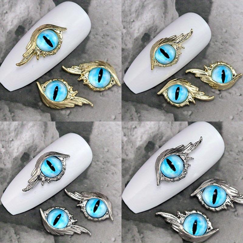 

5 пар подвесок в форме сглаза из сплава, аксессуары для ногтей в винтажном стиле в стиле панк для дизайна ногтей