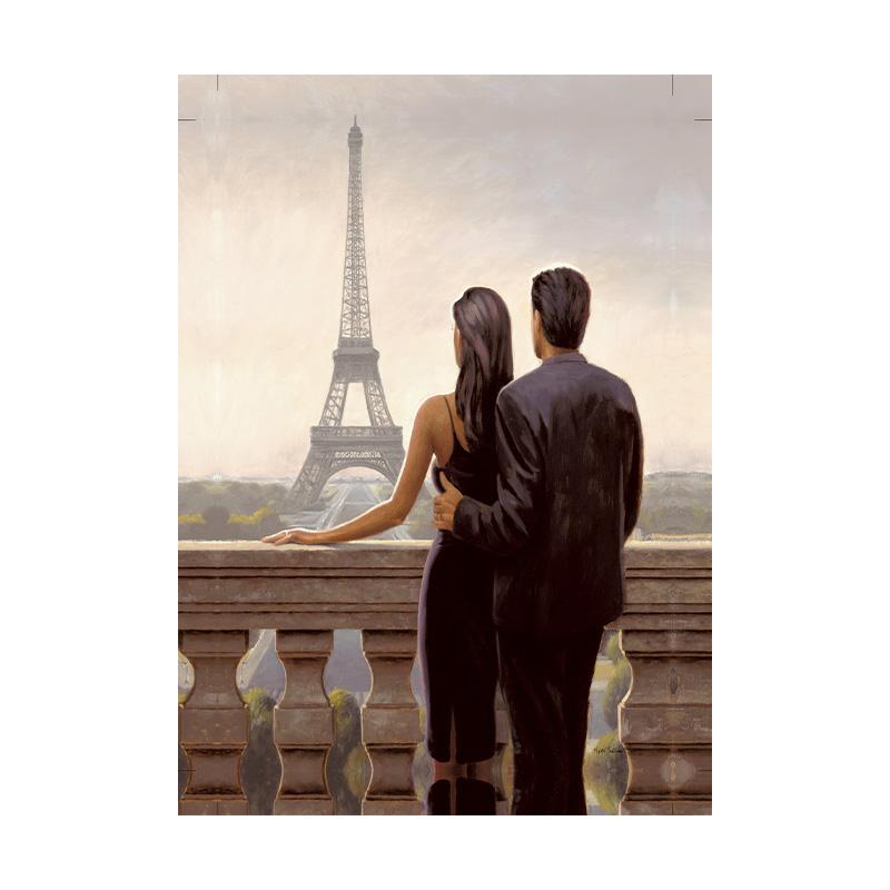 

Абстрактная картина на холсте Пара под красным зонтиком Эйфелева башня Фон настенное искусство Домашний декор 20x30cm