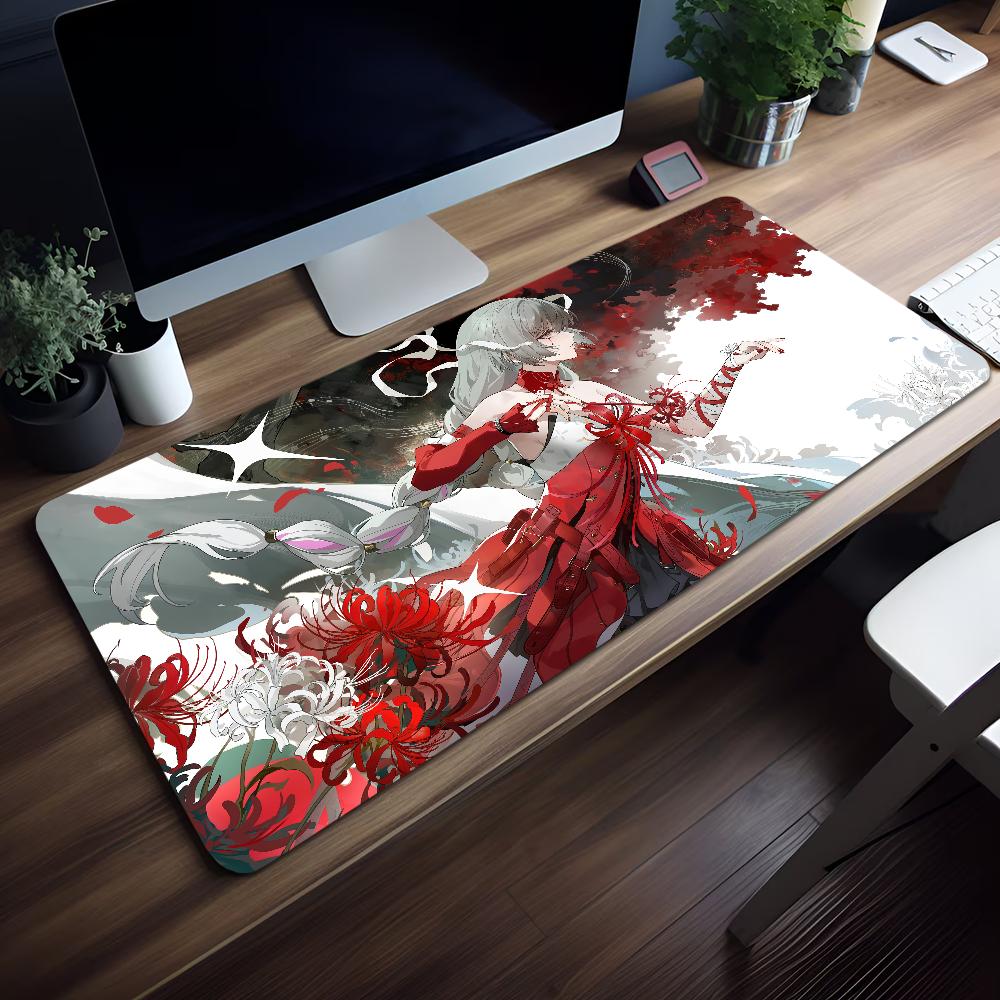Phrolova Wuthering Waves Tappetino per Mouse da Gioco Antiscivolo Spesso Grande Bordo Cucito Tappetino Mouse per Ufficio Studente Gioco