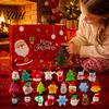 Festival Advent Calendar Merry Christmas Calendar, with 24 Stress Relief Squeeze Toys, Days Xmas Countdown Box, Holiday Party Gift Toys