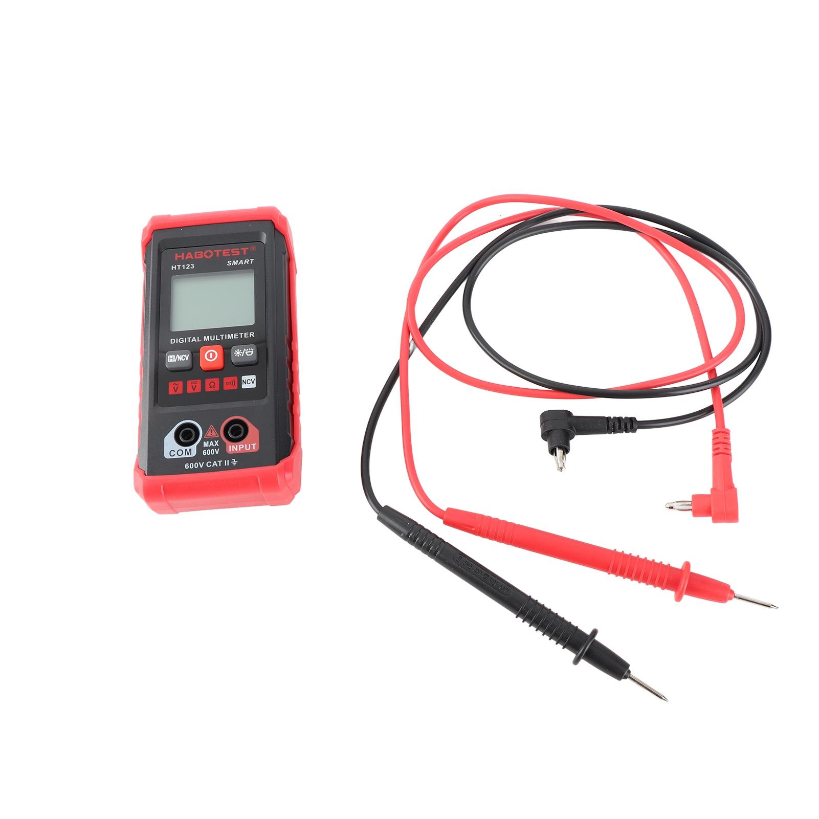 

Multimeter Digital Display High Accuracy Backlit Auto Range Intelligent Electrician Mini Multimeter True RMS Multimeter NCV Test червоний