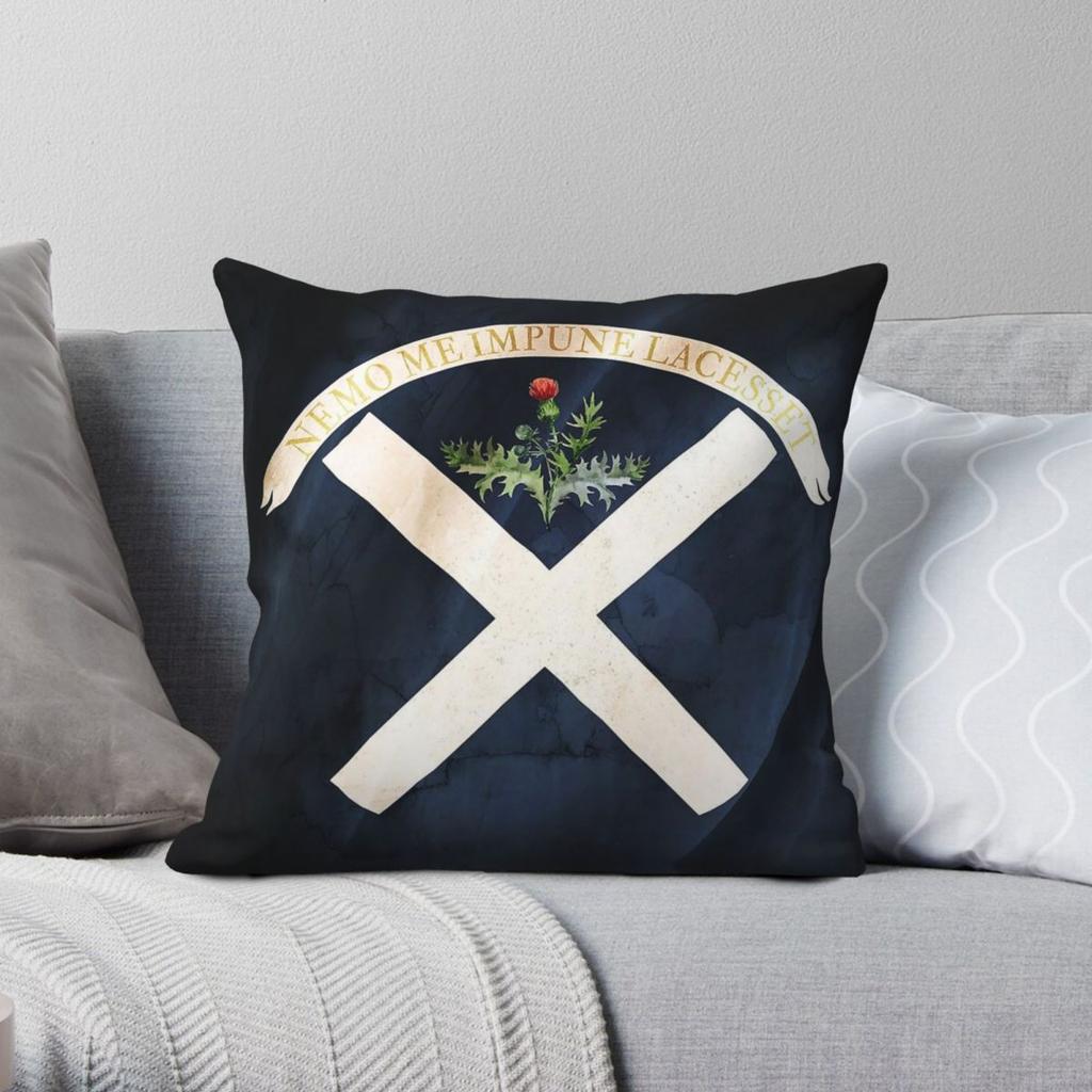 Jacobite Rebellion Flag Square Pillowcase Polyester Linen Velvet Creative Zip Decor Car Cushion Cover
