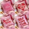 Love Yourself Love Life Cushion Cover Pattern Printed Pillowcase for Living Room Sofa Cushion Cover & Bedroom Decor
