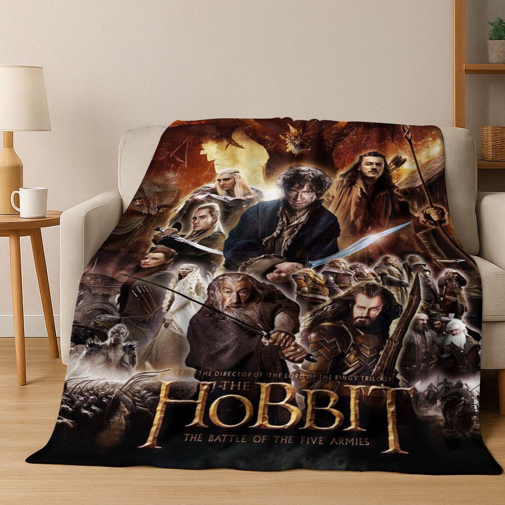 Classics L-Lord of The Rings H-Hobbit Movie Flannel Blanket,Warm and Cozy Soft Throw Blanket for Home Bedroom Bed Sofa Cover Kid