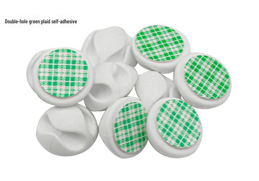 Silicone Desktop Cable Organizer - Self-Adhesive Cable Clip & Management Hub