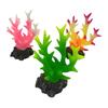 Aquarium Landscape Fluorescent Coral Simulation Coralreef Fish Tanks Decoration Aquatic Pet Landscaping Plant Figurine
