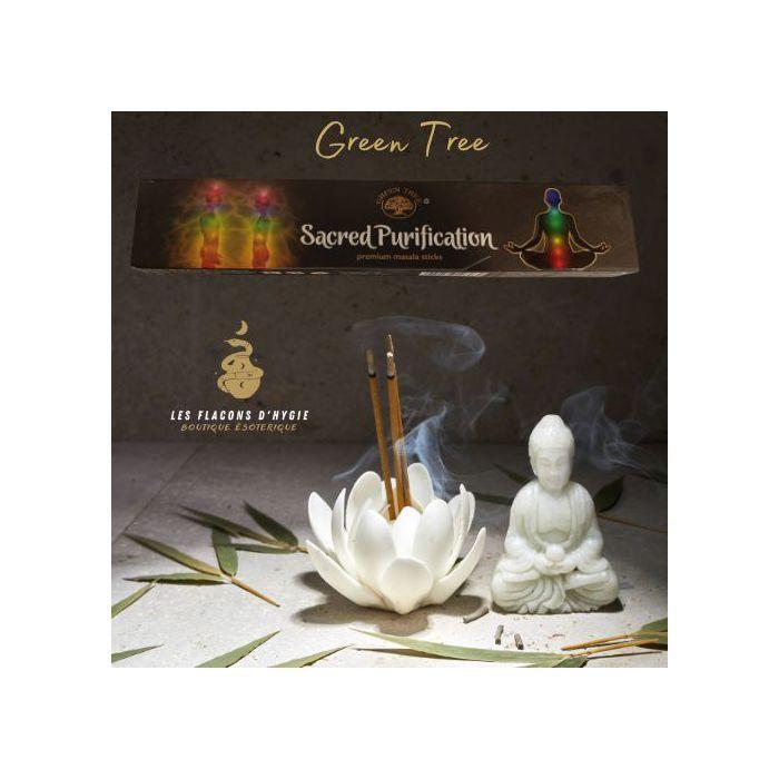 Bougeoir - Photophore - Bougie - Senteur &gt; Encens - Encens Green Tree Sacred Purification masala - - Green Tree