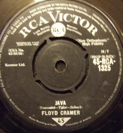 

7inch Record FLOYD CRAMER Java Melissa 45RCA1325 RCA Victor 1963 UK Rock Used