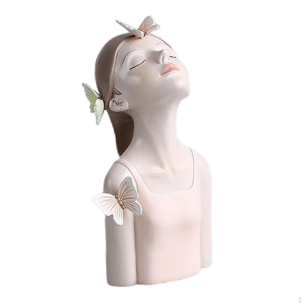 Butterfly Fairy Figures Girl Figurines Resin Tabletop Statues Creative Characters with Metal /