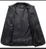 Men's Plus Velvet Turn-Down Collar Jacket for Middle-Aged and Elderly - Thick Autumn/Winter Business Coat