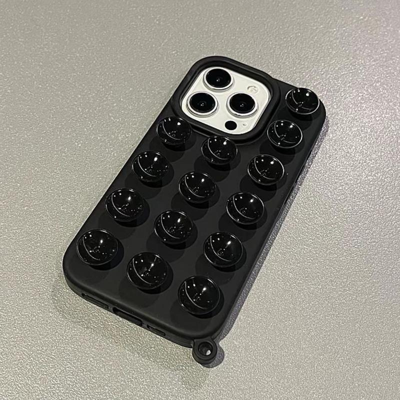 Suction Cup Soft Silicone Phone Case For 16 Pro Max 13 14 11 12 15 Pro Max Plus XR Anti-Slip Shockproof Candy Color Cover