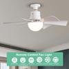 Ceiling Fan Light with Remote Timing Light Bulb Fan 3 Gear Wind Speed Wireless Fan Dimmable for Living Room Bedroom