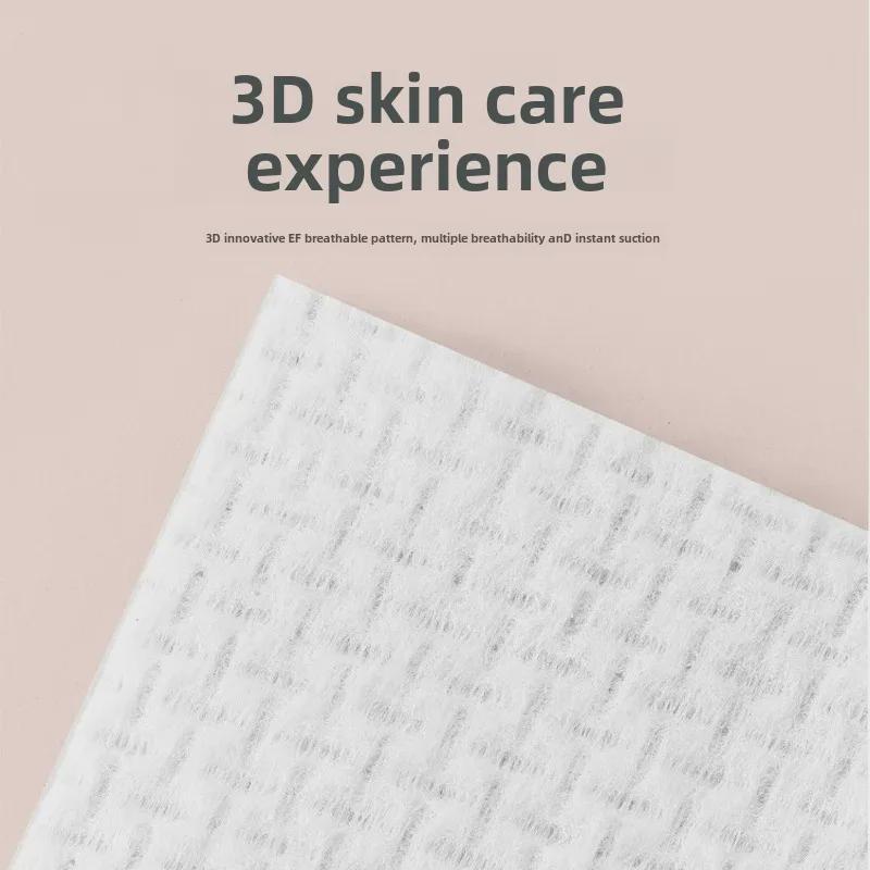 EF Mönster Förtjocknad Växtfiber Luddfritt Engångs Ansiktshandduk: Mjuk, Hudvänlig, Andningsbar, Dubbelanvändning för Torr- och Våtrengöring.
