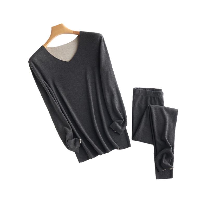 JingShuMian Men's De Velvet Seamless Thermal Underwear Set