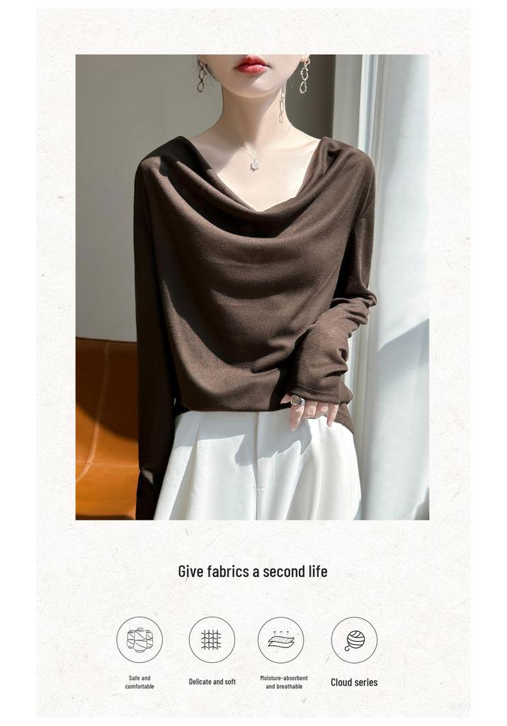 Women's Off-Shoulder Knit Sweater: Flattering, Soft, and Versatile for Autumn and Winter.